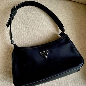 Authentic GUESS Nylon/Leather Shoulder Bag